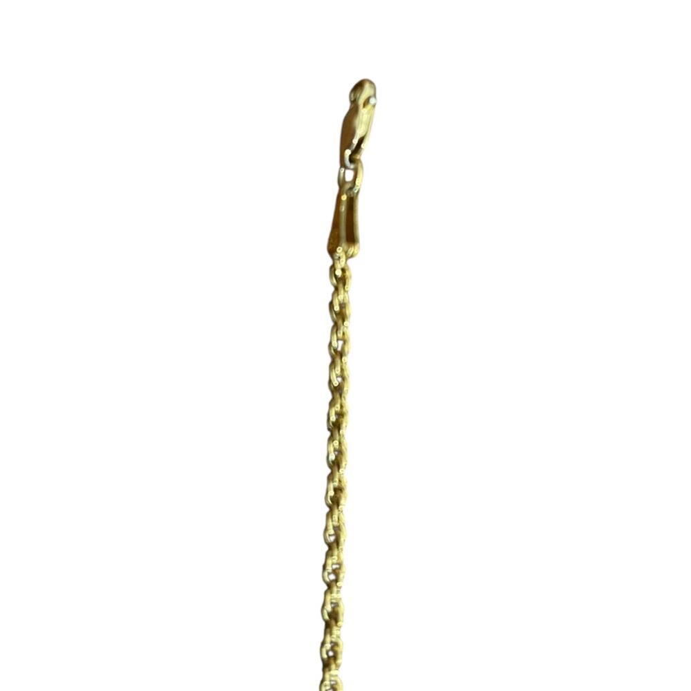 7" Gold Plated Rope Chain Bracelet Stamped 925 - Picture 9 of 12